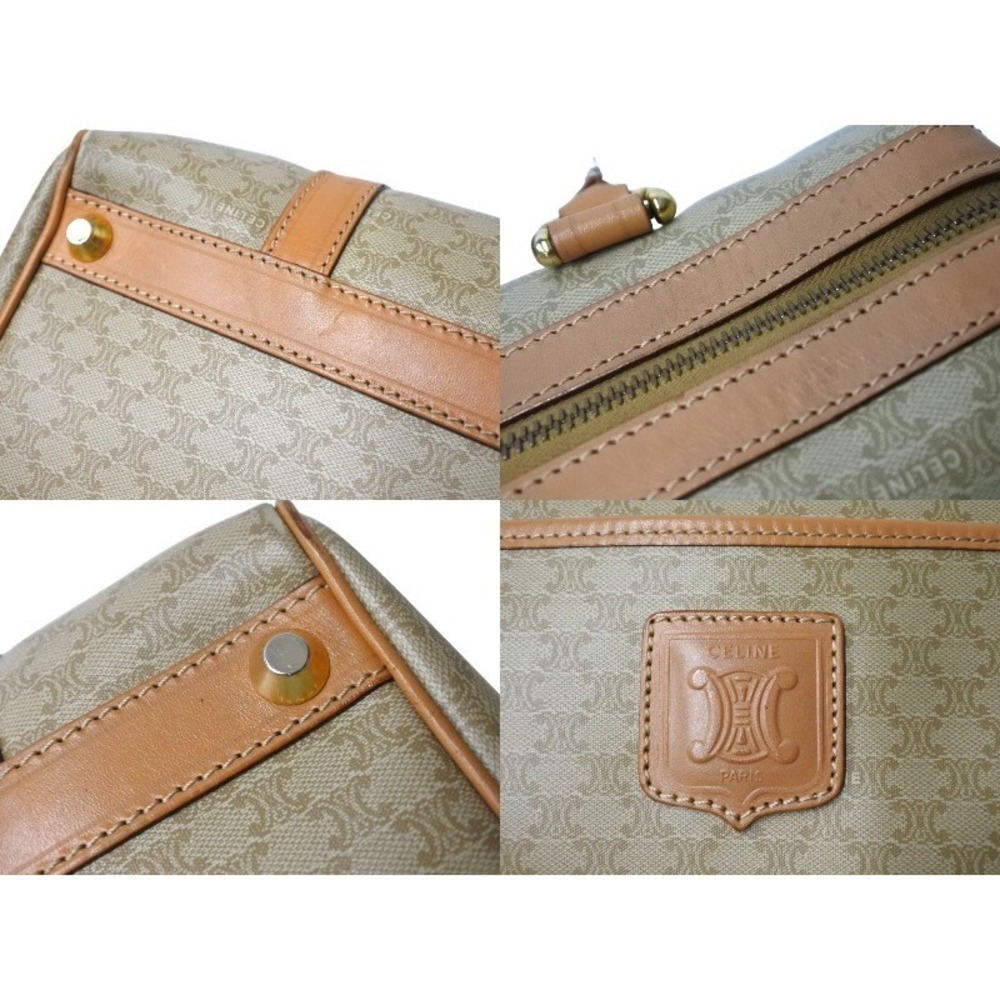 Celine Beige Bag Boston Tan Macadam Leather - Picture 8 of 9